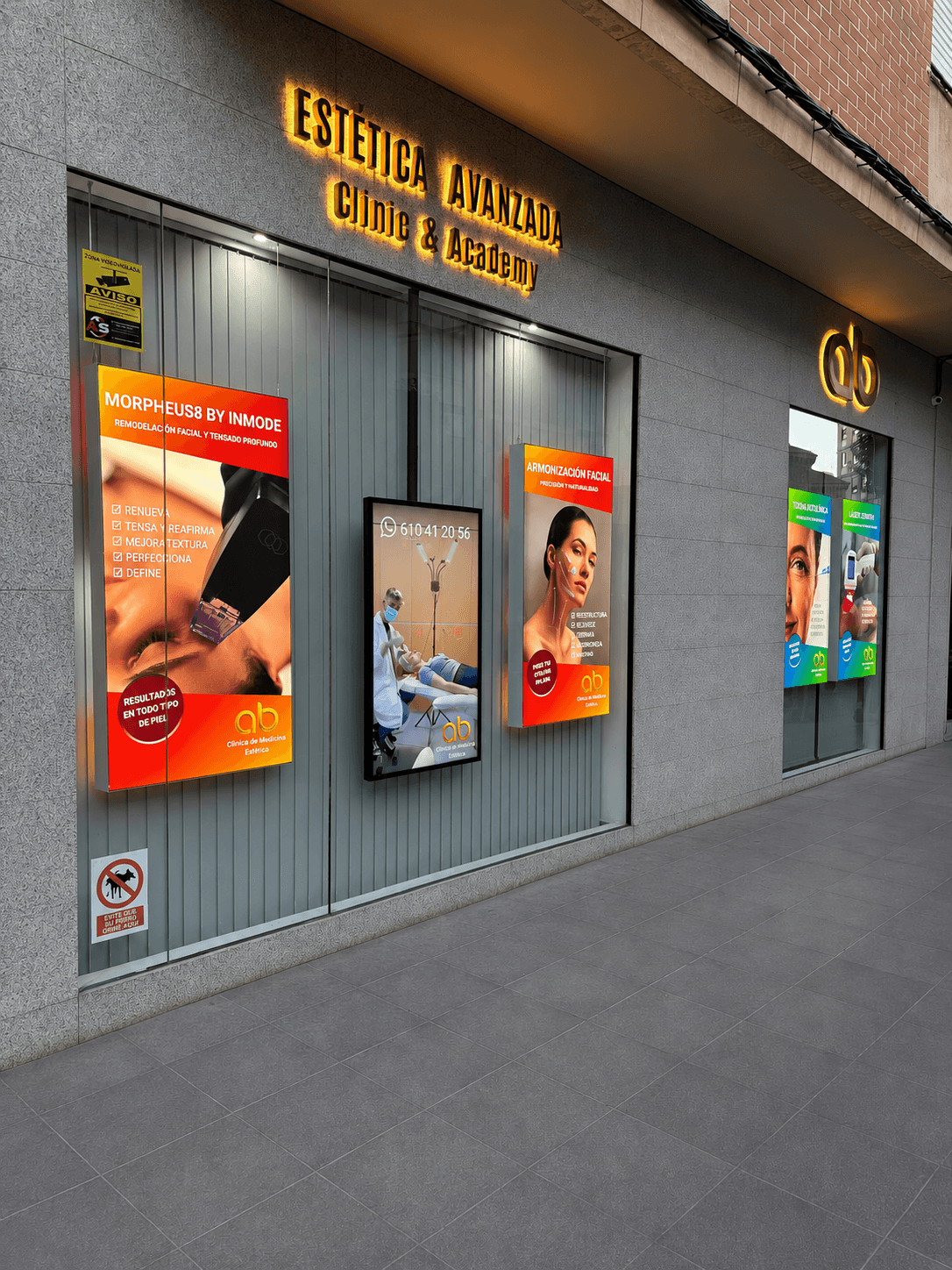 Fachada de AB Clínica de Medicina Estética en Ronda Magdalena, Castellón de la Plana